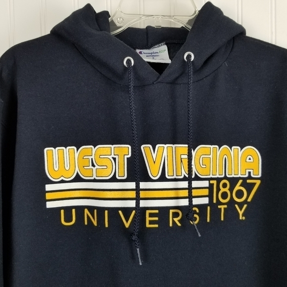 West Virginia University Hoodie Sweatshirt Pull Over Graphic Pockets Heavy Blend - Picture 2 of 7